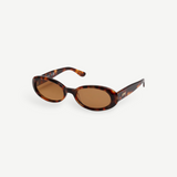 KABE SHOP INC Valentina oval sunglasses in tortoiseshell Italian acetate with brown lenses