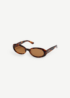 KABE SHOP INC Valentina oval sunglasses in tortoiseshell Italian acetate with brown lenses