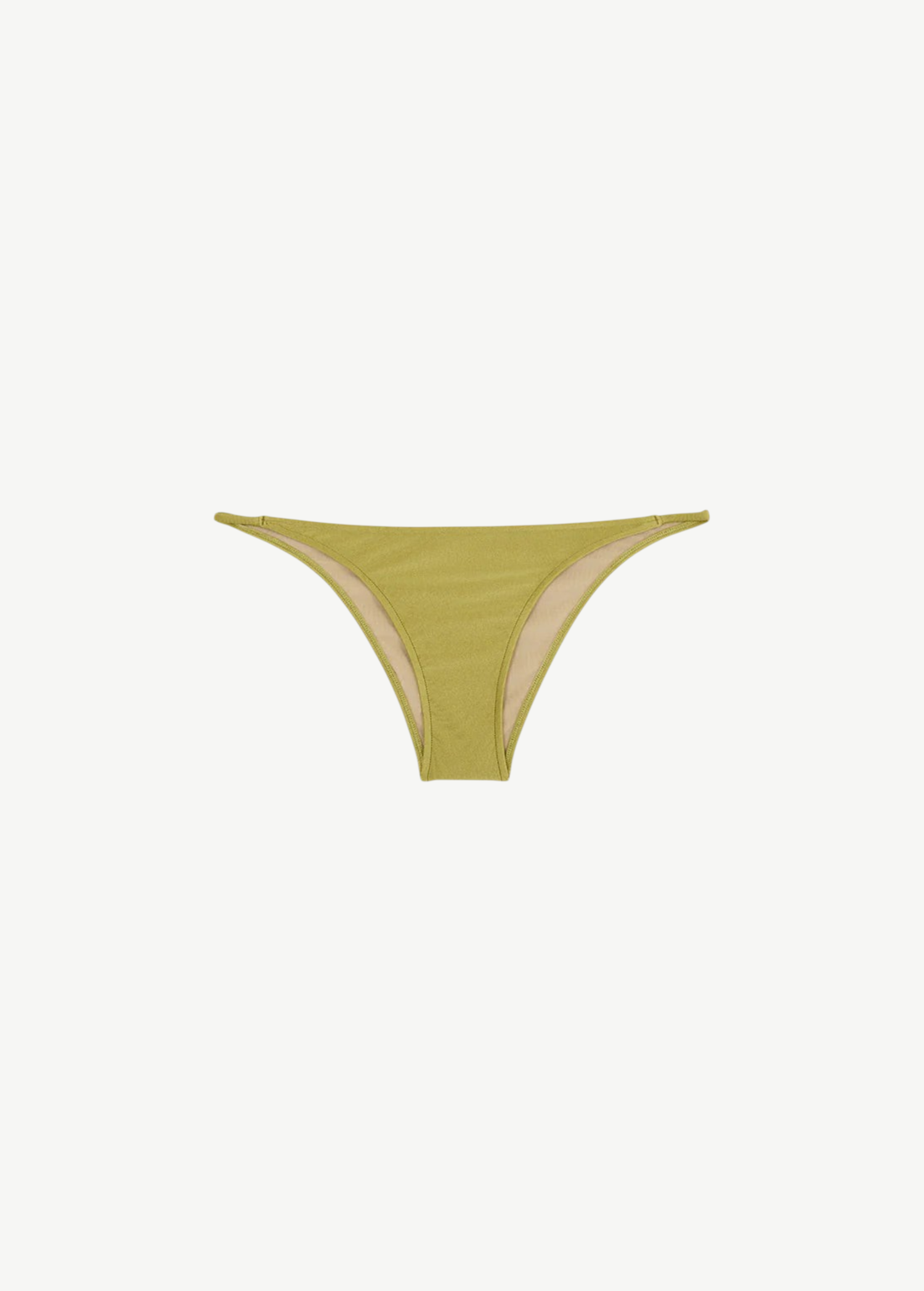 KABE SHOP INC Dolores bikini bottom in anis lime green with thin elasticated sides and a flattering rounded cut.