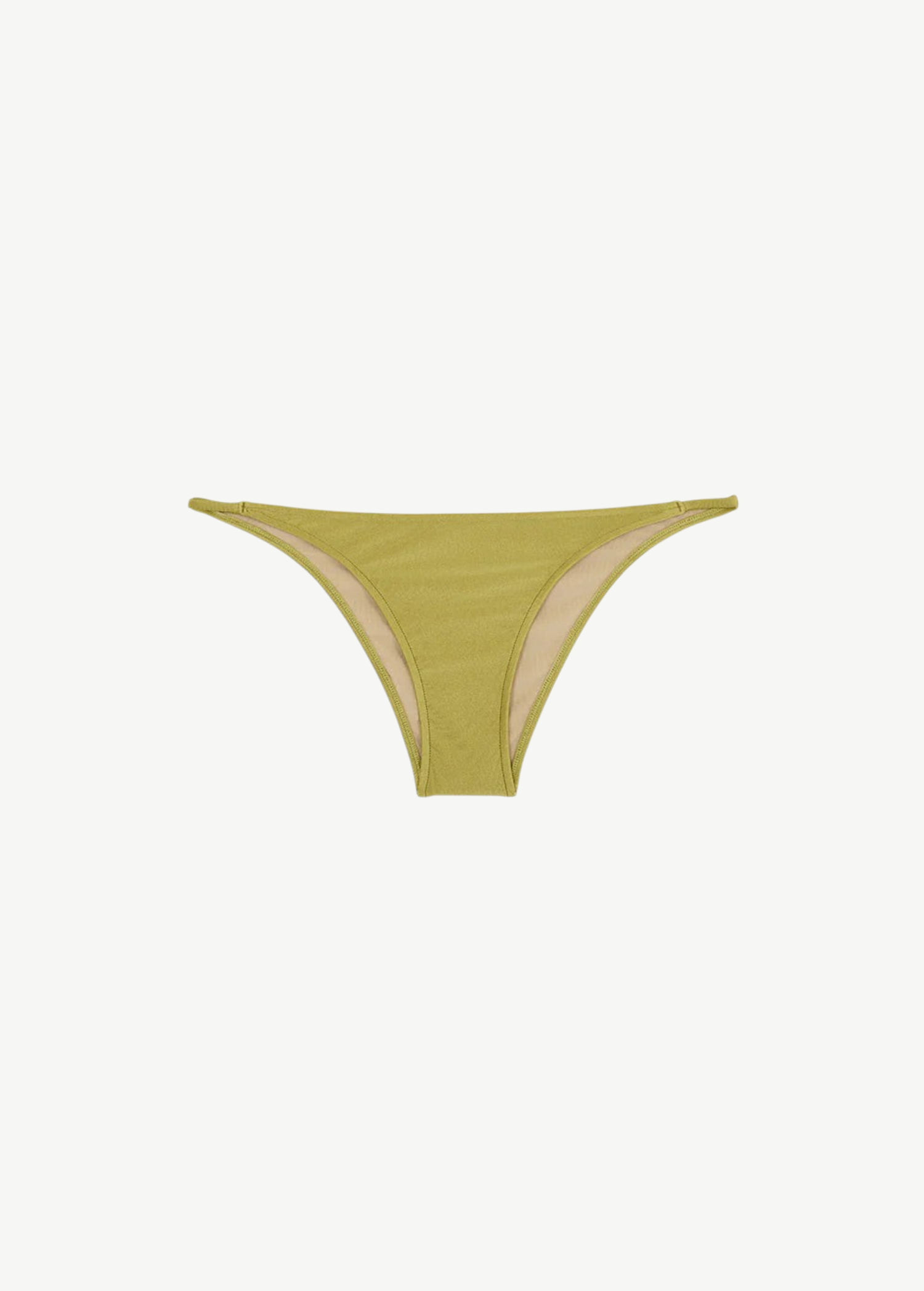 KABE SHOP INC Dolores bikini bottom in anis lime green with thin elasticated sides and a flattering rounded cut.