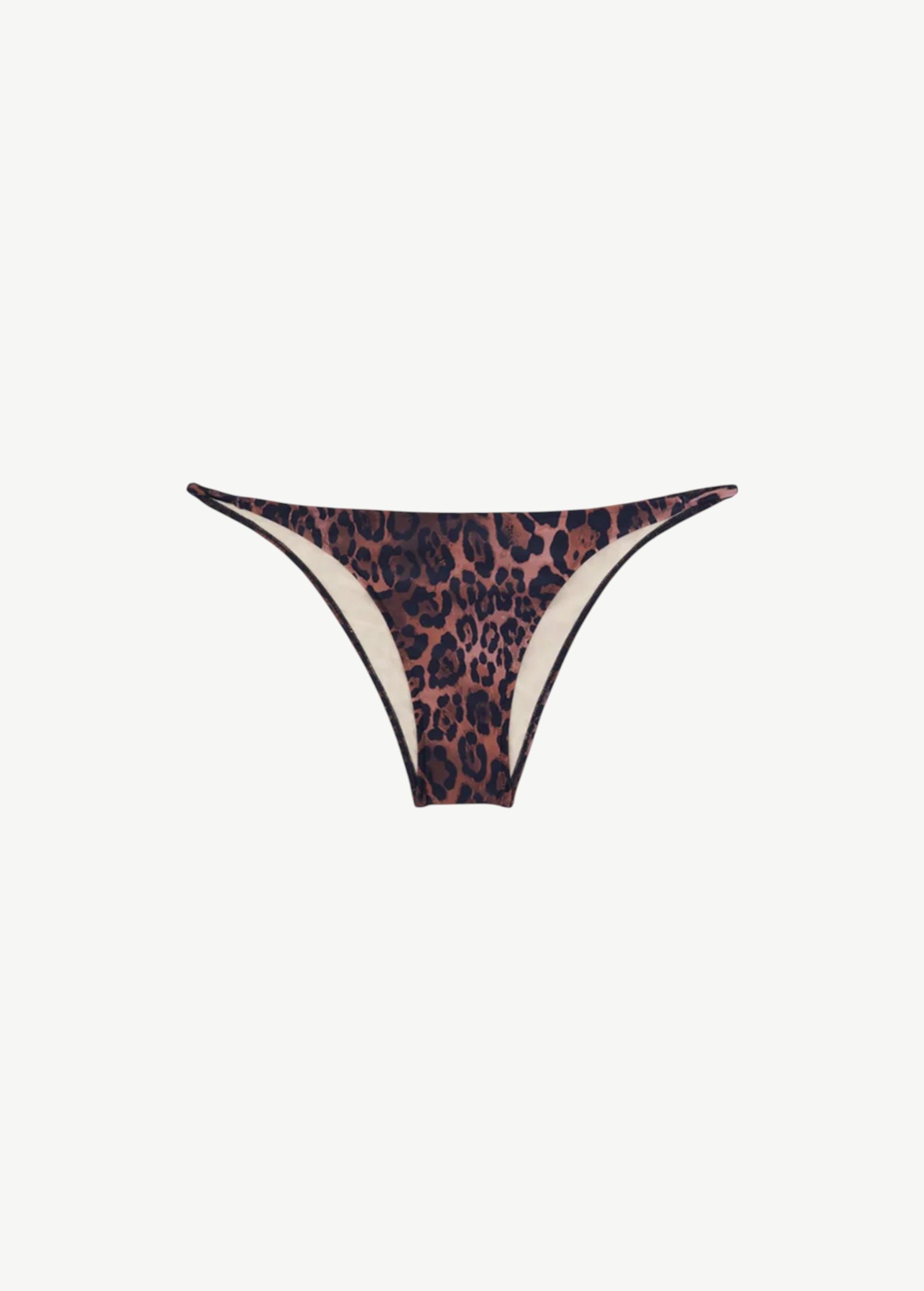 KABE SHOP INC Dolores bikini bottom in a brown and black leopard print with thin elasticated sides.