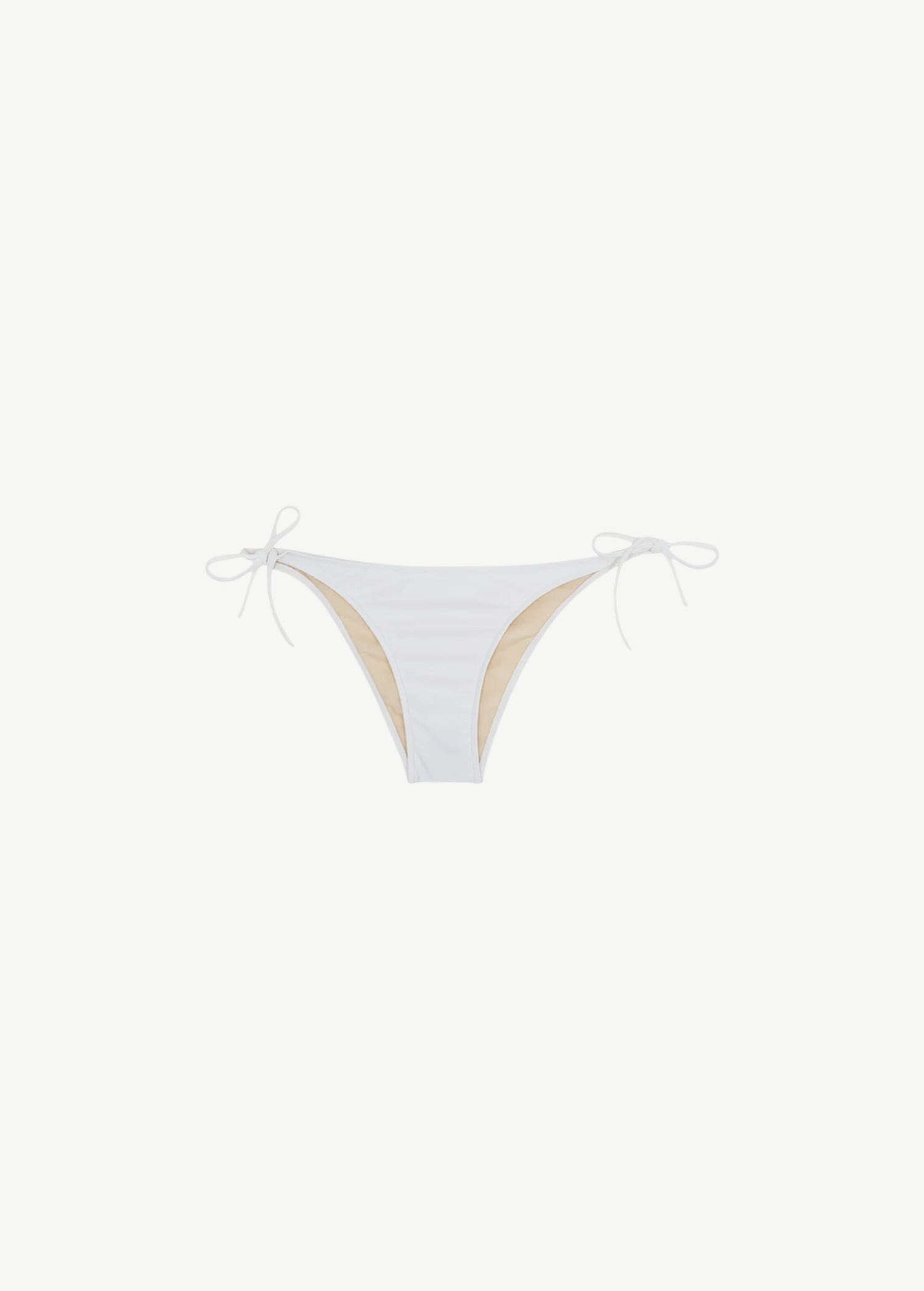 KABE SHOP INC Dolores white bikini brief with adjustable tie sides for a customizable fit.