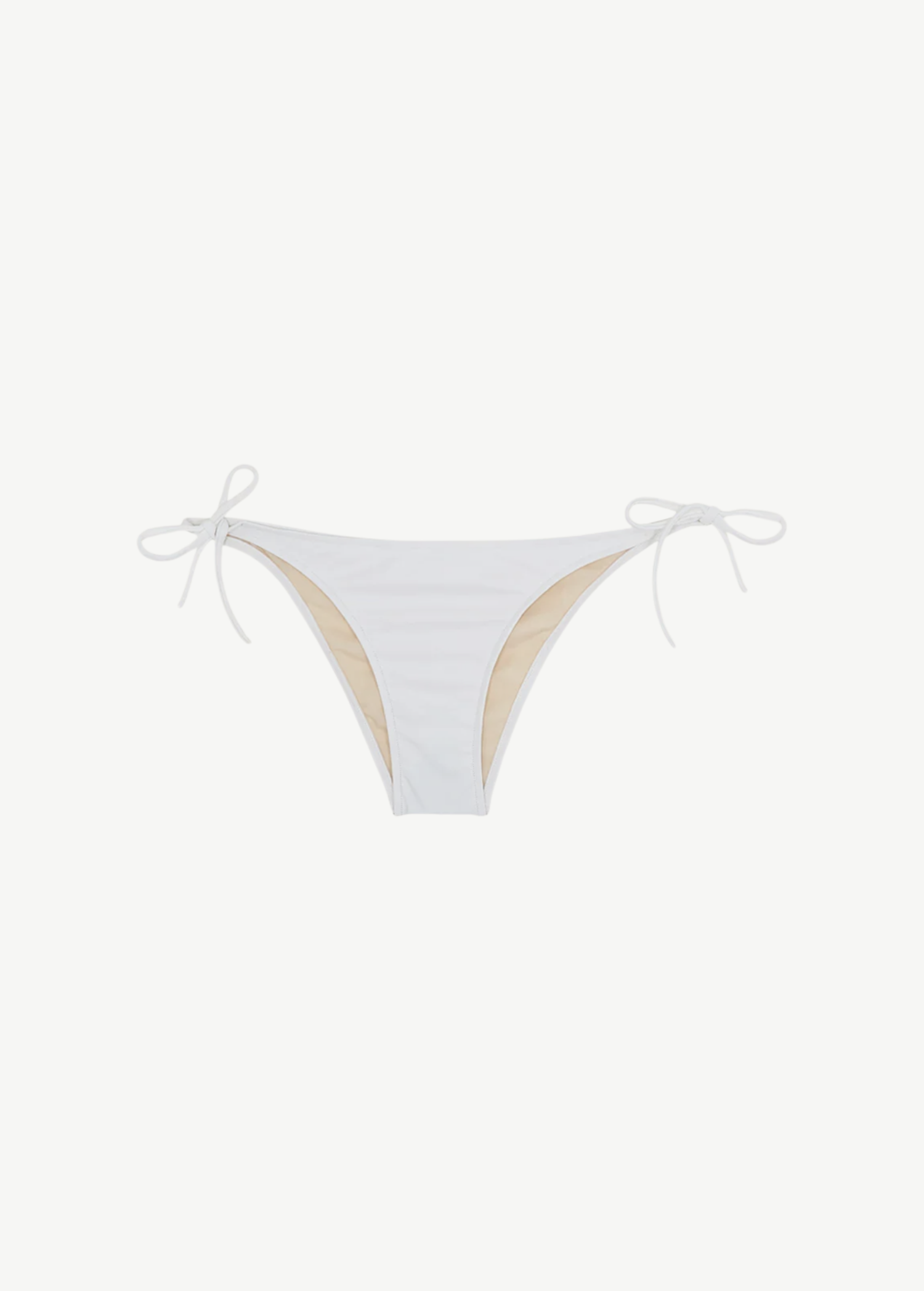 KABE SHOP INC Dolores white bikini brief with adjustable tie sides for a customizable fit.