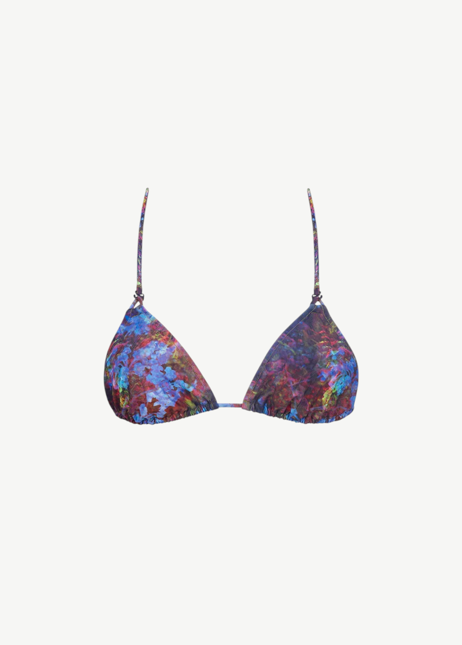 KABE SHOP INC Dolores Top Classic bikini top in a vibrant multi-colored abstract print with adjustable straps.