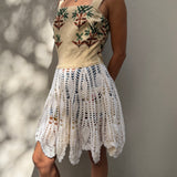 Crochet Sleeveless Mini Dress