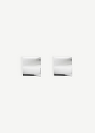 KABE SHOP INC Colbi silver-plated square geometric stud earrings with a sleek, lightweight modern design.