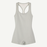 Stripe Rib Racer Back Bodysuit