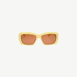 KABE SHOP INC Croisiere rectangular sunglasses in sand acetate with brown lenses