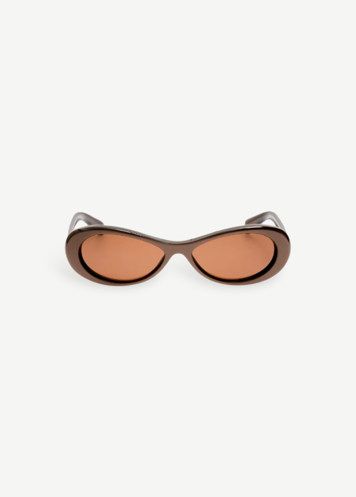 KABE SHOP INC Jacquemus Nuvola sunglasses with a soft oval metallic brown acetate frame and tinted brown lenses.