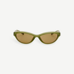 KABE SHOP INC Jacquemus Curvo cat-eye sunglasses in green acetate with brown lenses