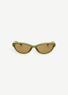 KABE SHOP INC Jacquemus Curvo cat-eye sunglasses in green acetate with brown lenses
