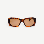 KABE SHOP INC Croisiere rectangular sunglasses in tortoiseshell acetate with brown lenses