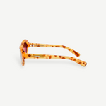 KABE SHOP INC Jacquemus Rond oval sunglasses in beige tortoiseshell acetate with burgundy lenses and silver branding