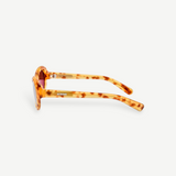 KABE SHOP INC Jacquemus Rond oval sunglasses in beige tortoiseshell acetate with burgundy lenses and silver branding
