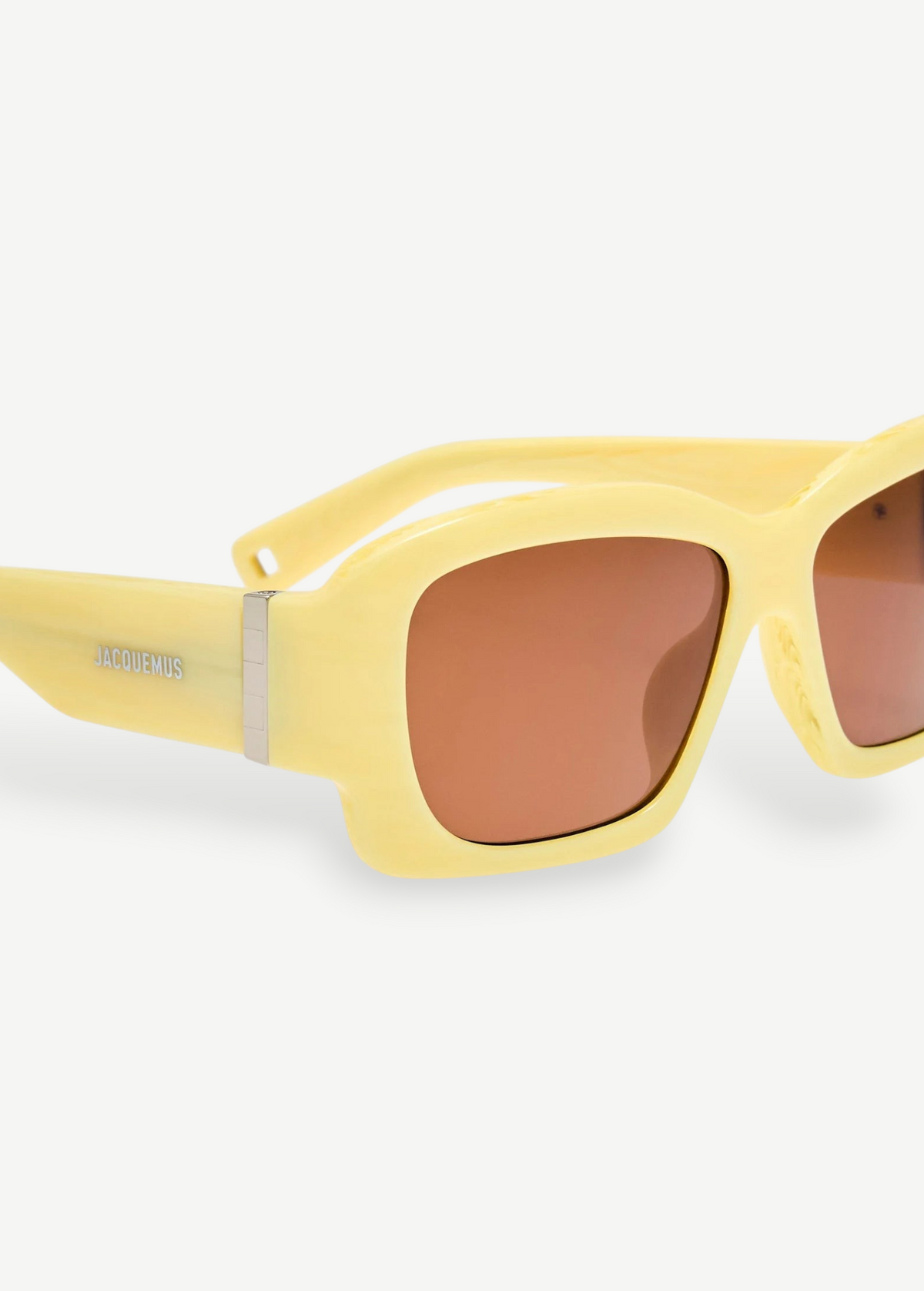 KABE SHOP INC Croisiere rectangular sunglasses in sand acetate with brown lenses and silver logo detail