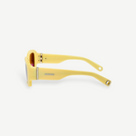 KABE SHOP INC Jacquemus Croisiere rectangular sunglasses in sand acetate with brown lenses and side logo detail