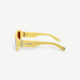 KABE SHOP INC Jacquemus Croisiere rectangular sunglasses in sand acetate with brown lenses and side logo detail