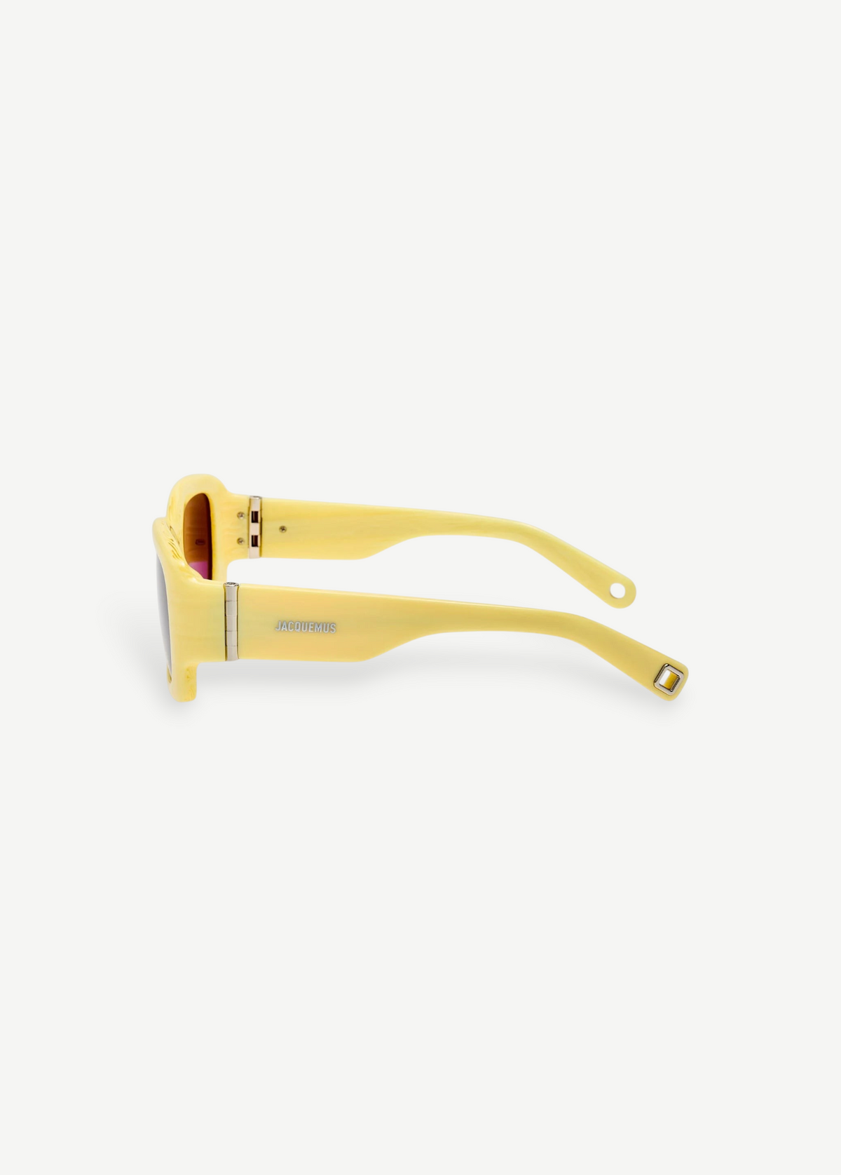 KABE SHOP INC Jacquemus Croisiere rectangular sunglasses in sand acetate with brown lenses and side logo detail