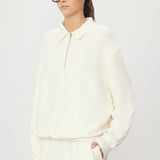 Full Length Zip-Up Polo Sweatshirt