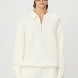 Full Length Zip-Up Polo Sweatshirt
