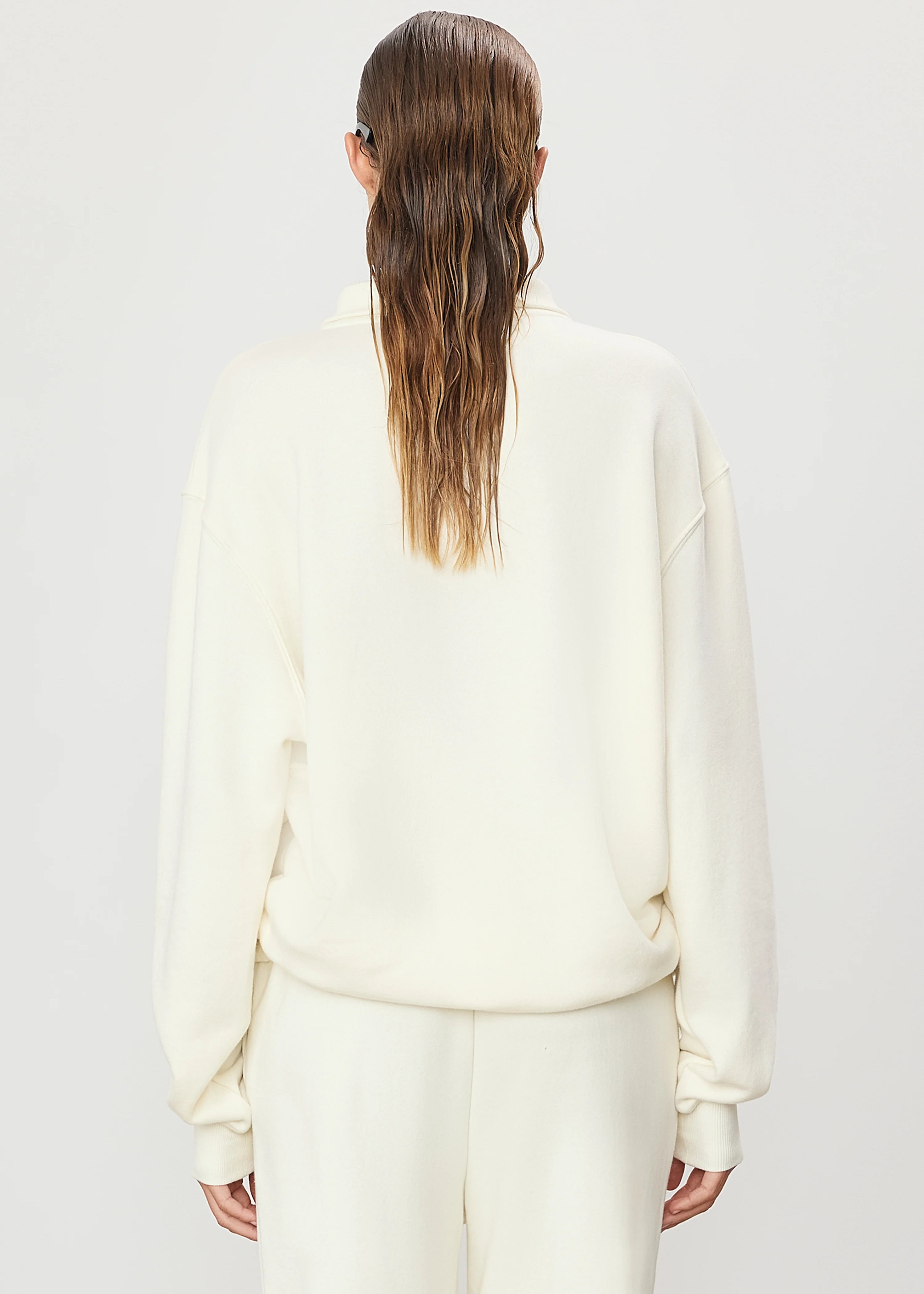 Full Length Zip-Up Polo Sweatshirt