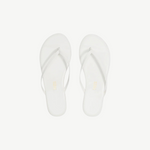 KABE SHOP INC Lily Glosses white patent leather flip flops with a cushioned insole and slim straps