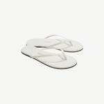KABE SHOP INC Lily Glosses white patent leather flip flops with cushioned insole and rubber outsole