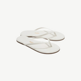 KABE SHOP INC Lily Glosses white patent leather flip flops with cushioned insole and rubber outsole