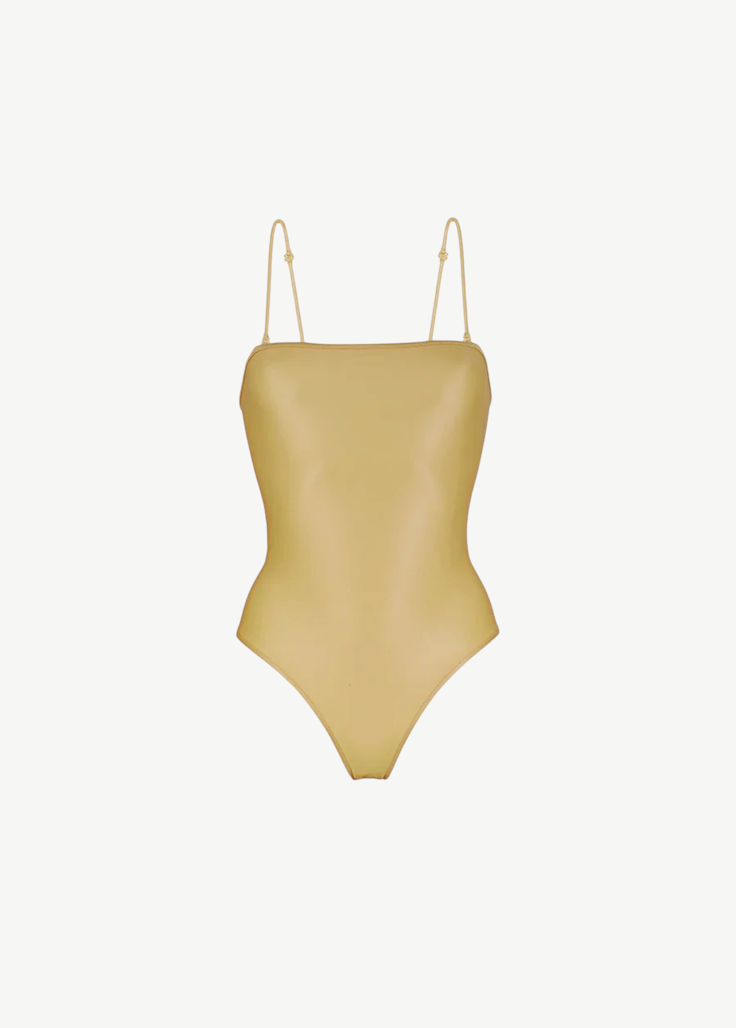 KABE SHOP INC Lola one-piece swimsuit in beige with a vintage square neckline and sculpting silhouette
