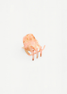 KABE SHOP INC mini claw hair clip in a translucent pink marbled Italian bio-acetate finish