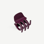KABE SHOP INC handcrafted mini claw hair clip in glossy deep plum Italian bio-acetate for all hair types