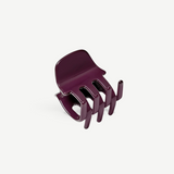 KABE SHOP INC handcrafted mini claw hair clip in glossy deep plum Italian bio-acetate for all hair types
