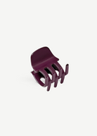 KABE SHOP INC handcrafted mini claw hair clip in glossy deep plum Italian bio-acetate for all hair types