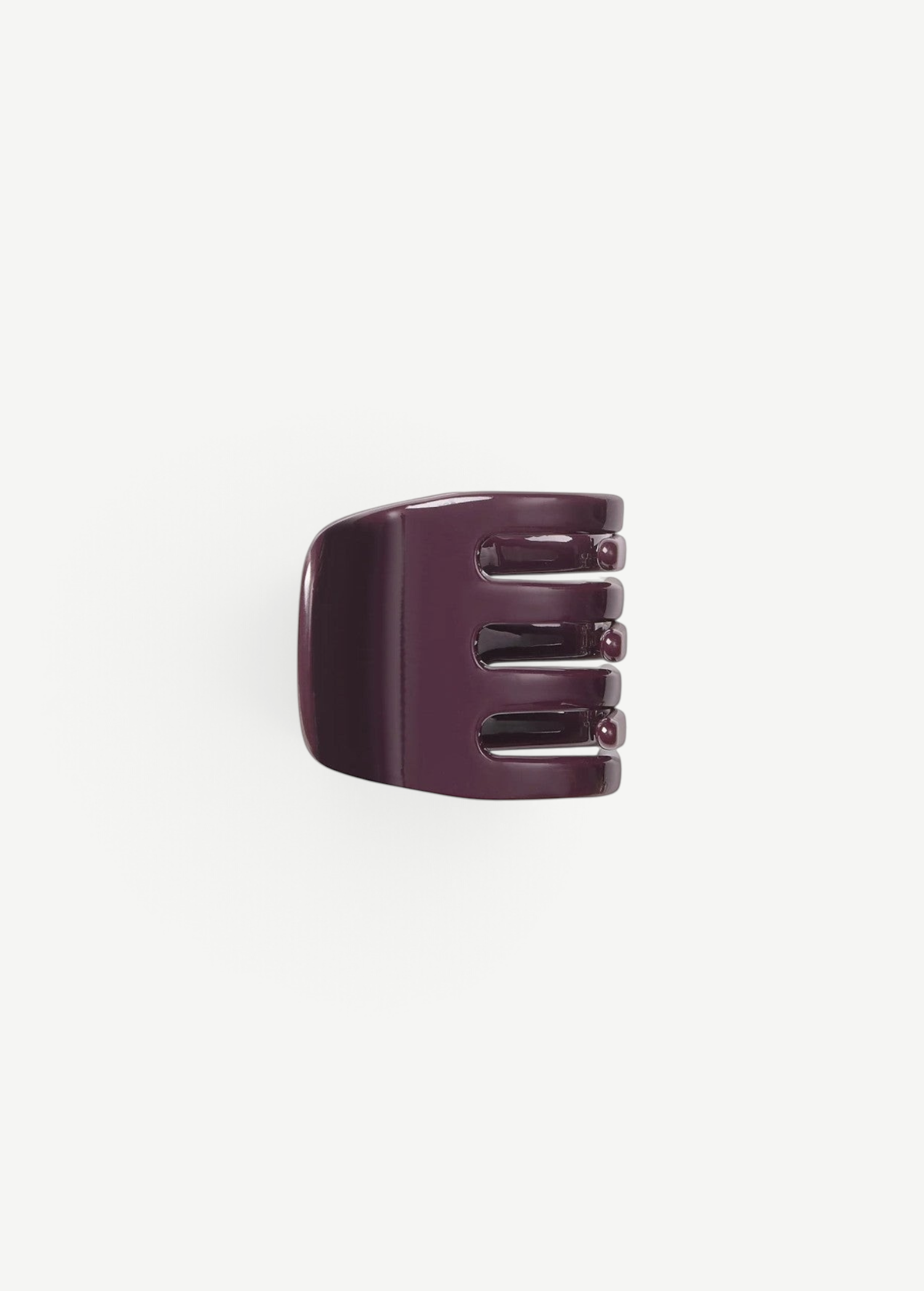 KABE SHOP INC handcrafted mini claw hair clip in deep purple Italian bio-acetate for all hair types