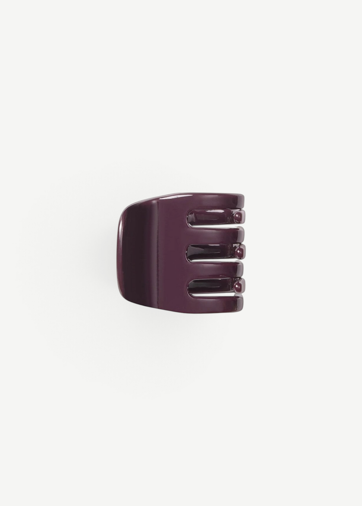 KABE SHOP INC handcrafted mini claw hair clip in deep purple Italian bio-acetate for all hair types
