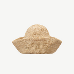 KABE SHOP INC Bote hat in natural woven raffia with a relaxed sailor-inspired silhouette for summer styling