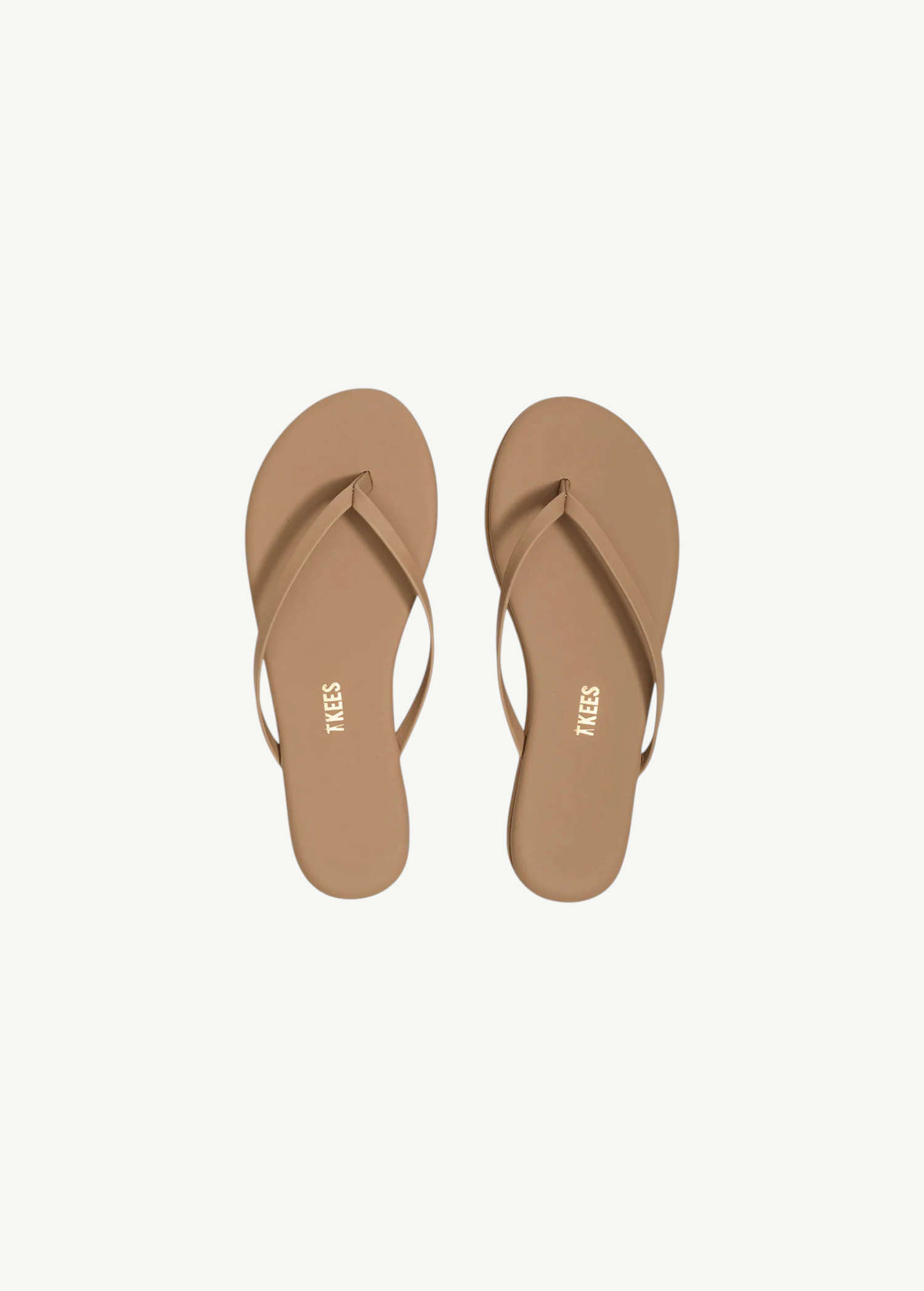 KABE SHOP INC Lily Platforms in tan Brazilian leather with a cushioned insole and minimalist thong strap design.
