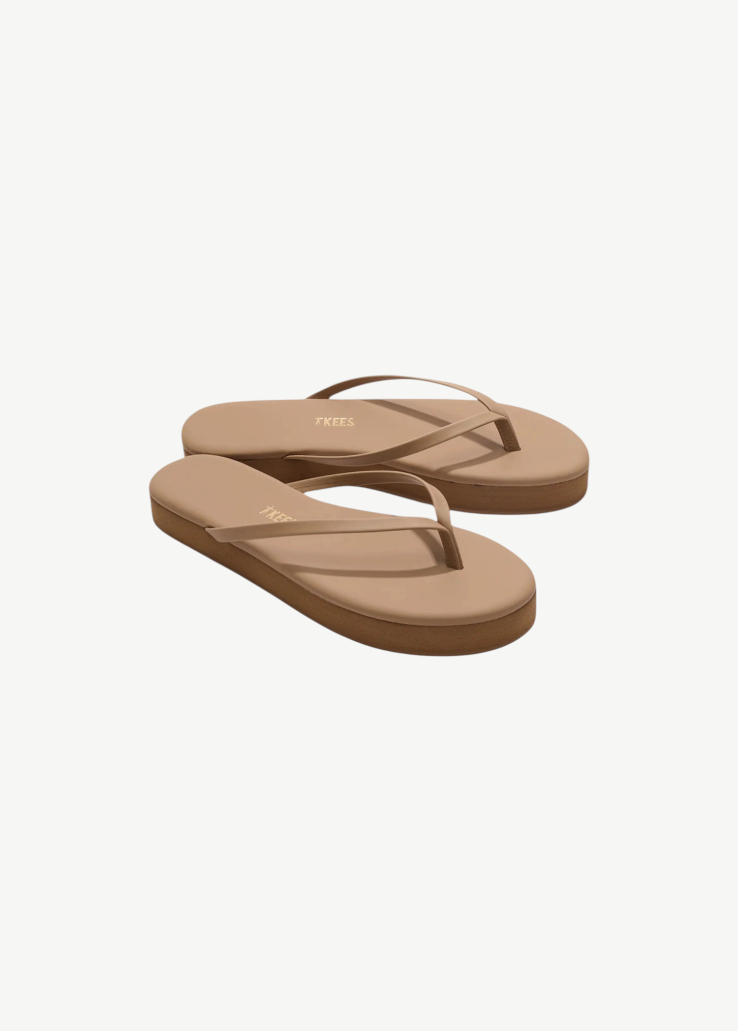 KABE SHOP INC Lily Platforms in beige Brazilian leather with a cushioned insole and thick rubber platform sole.