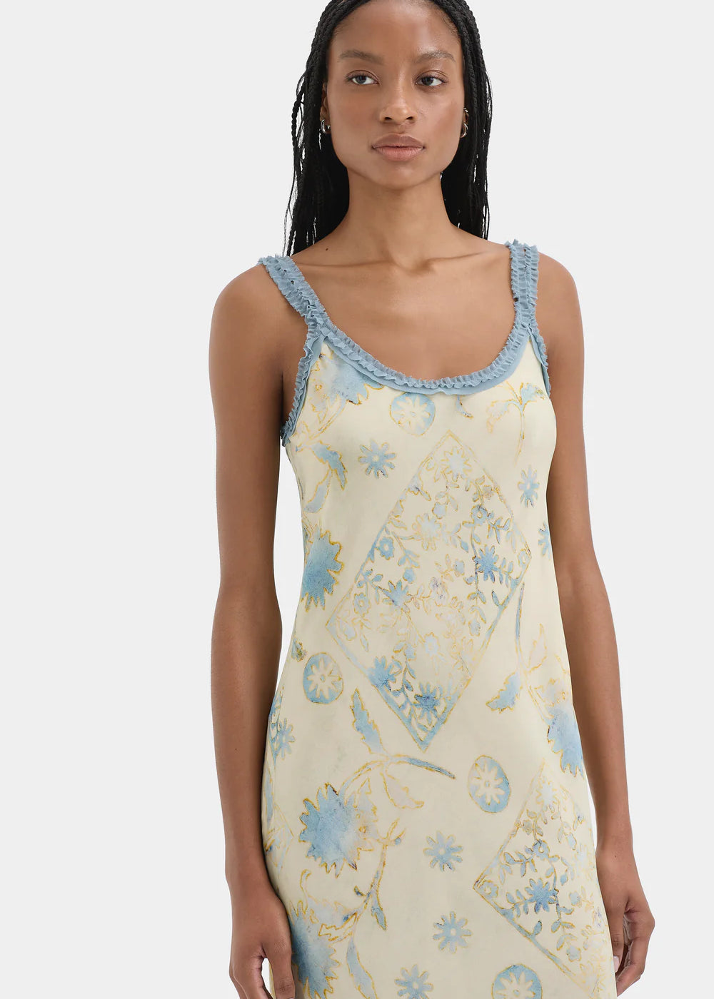 Cecile Ruffle Slip Dress
