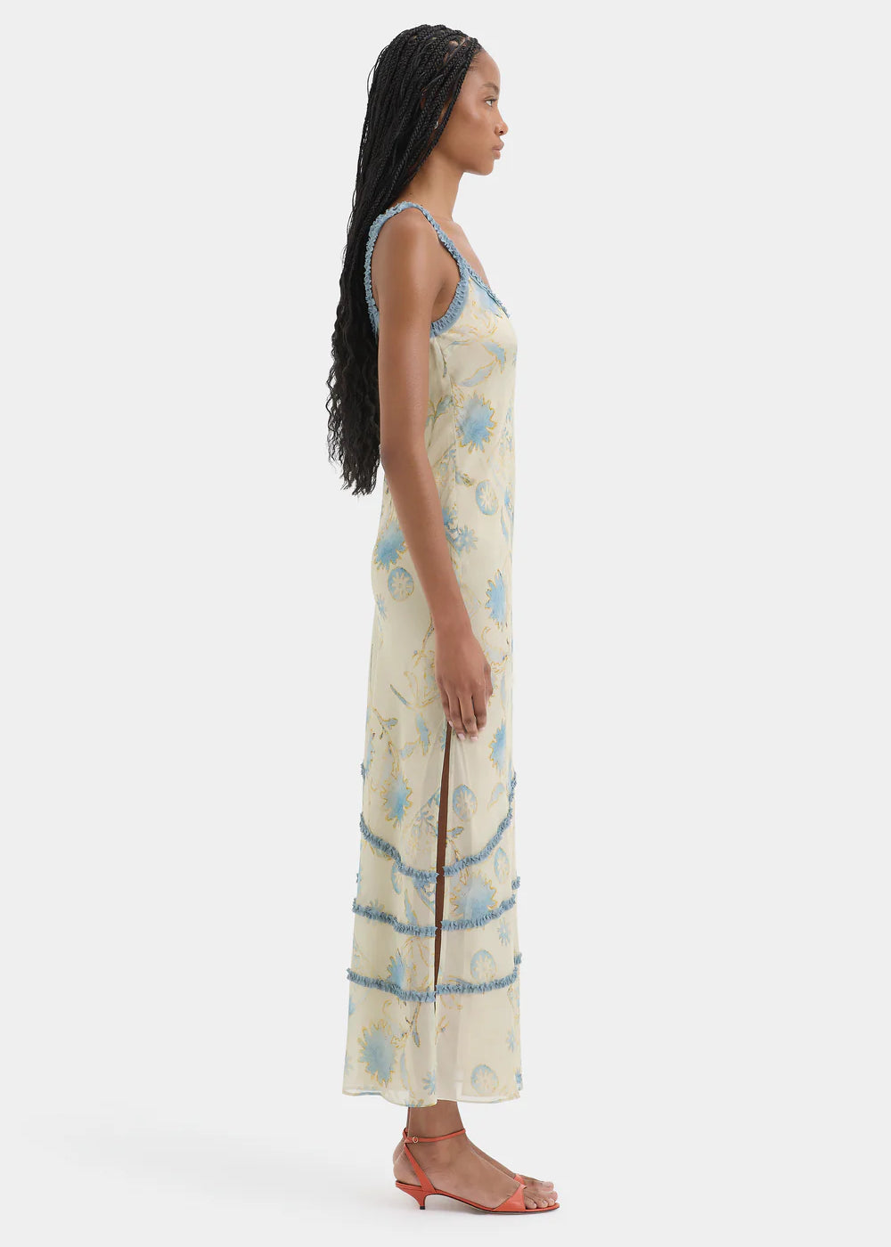Cecile Ruffle Slip Dress