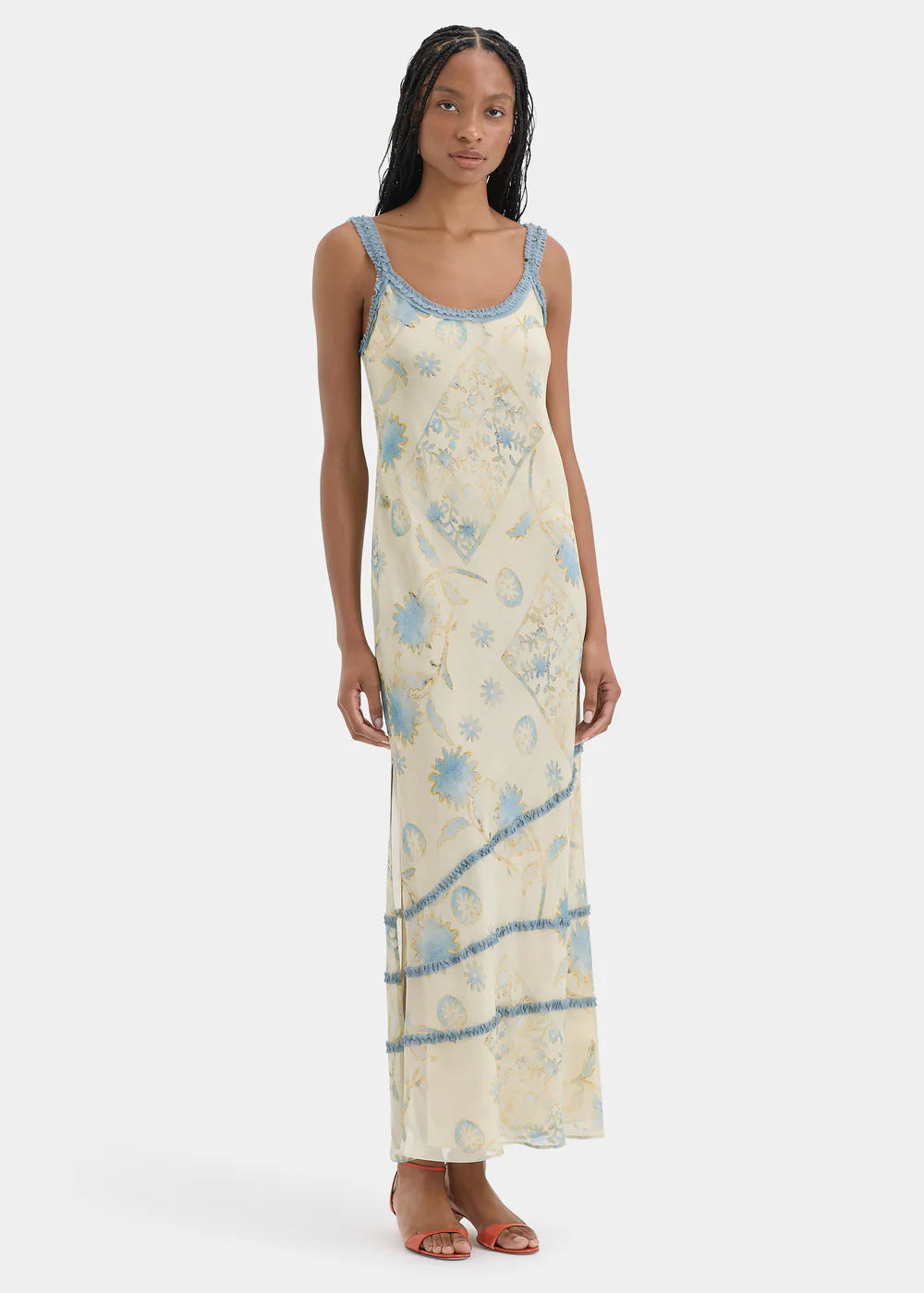 Cecile Ruffle Slip Dress