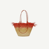Medium Basket with Frayed Border