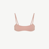 KABE SHOP INC minimalist blush pink bralette top with thin straps and a soft form-fitting silhouette