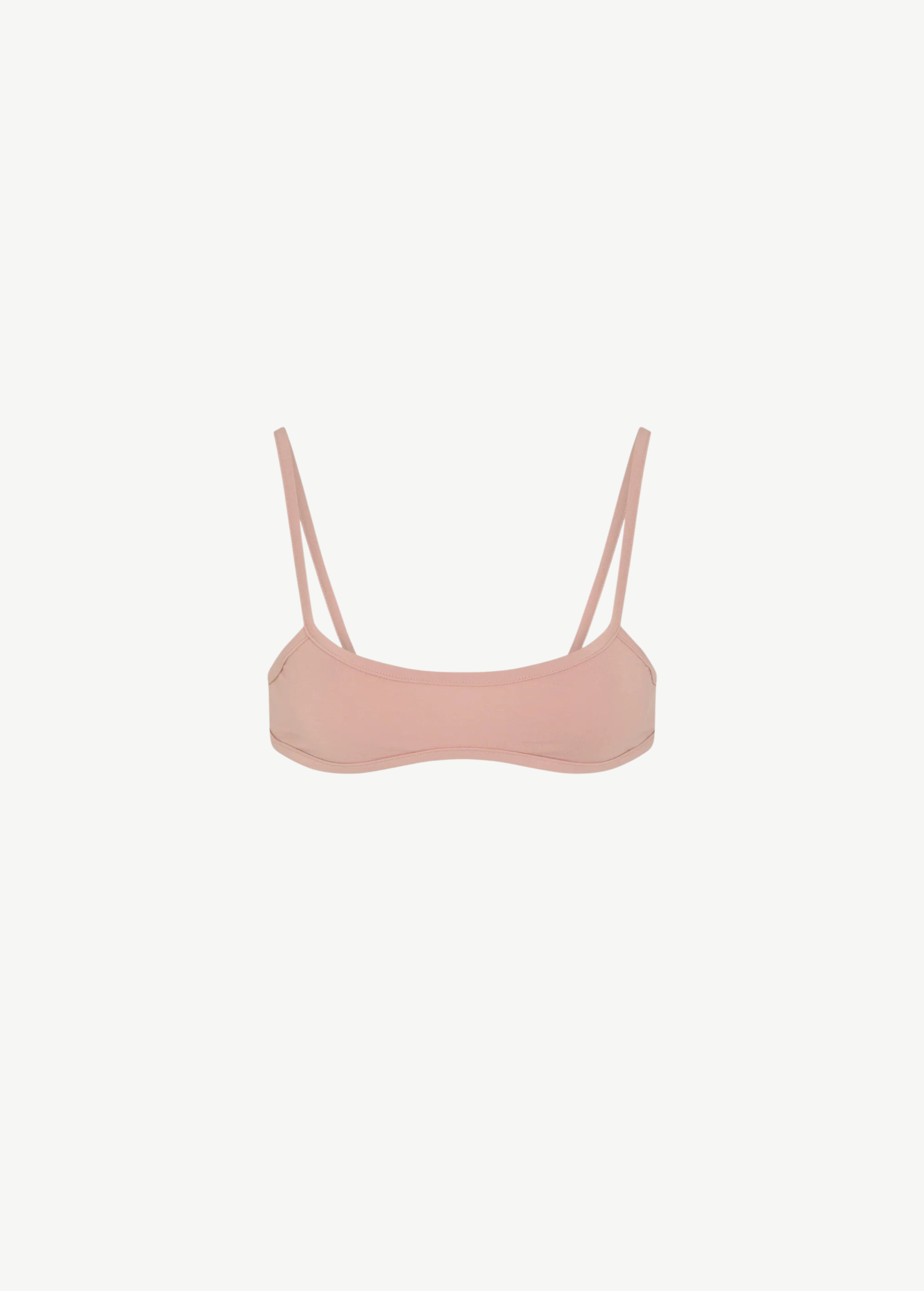 KABE SHOP INC minimalist blush pink bralette top with thin straps and a soft form-fitting silhouette