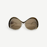 KABE SHOP INC vintage Neostyle sunglasses featuring oversized brown and clear butterfly frames with tinted lenses.