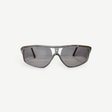 KABE SHOP INC vintage Thierry Mugler shield sunglasses with grey tinted lenses and a sleek wrap-around frame