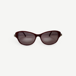 KABE SHOP INC vintage Cartier sunglasses with dark red cat-eye frames and tinted lenses