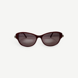 KABE SHOP INC vintage Cartier sunglasses with dark red cat-eye frames and tinted lenses