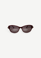 KABE SHOP INC vintage Cartier sunglasses with dark red cat-eye frames and tinted lenses