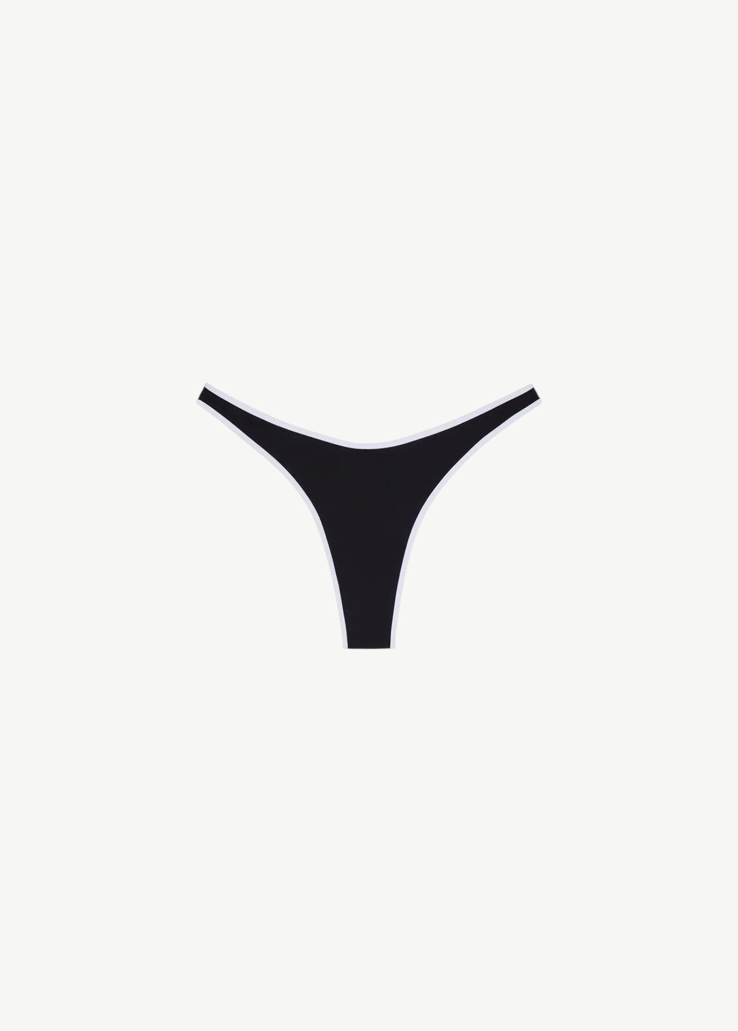 KABE SHOP INC Ursula low-rise bikini bottom in black with white trim detail